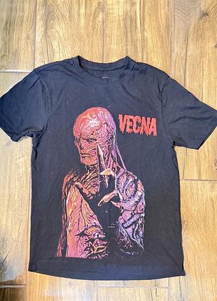 Vecna stranger things футболка підліткова або доросла xs чорна. стан дуже хороший колір і малюнок збережені дивні дива культового серіалу мерч