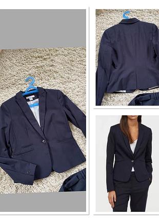 Класичний синій приталений піджак ,h&m,p.8-10