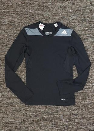 Компресійний термо реглан лонгслів adidas techfit вказан вік 11-12 років