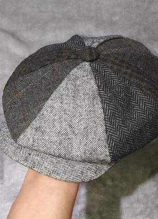 Heritage traditions (xl) tweed patchwork newsboy cap кепка восьмиклинка