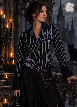 Сорочка на гачках з вишивкою river island, l
