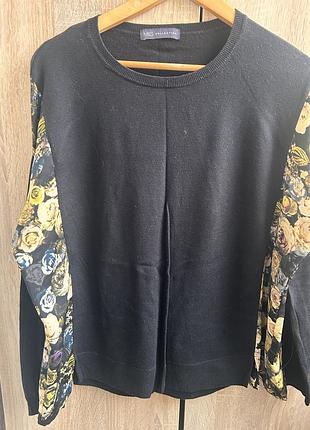 Чорний бавовняний джемпер marks & spencer p-p 50-52