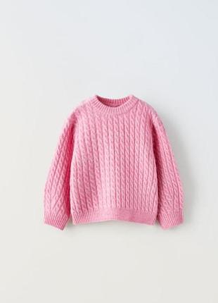 Рожевий светр zara для дівчинки