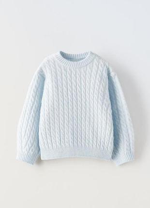 Блакитний светр для дівчинки zara