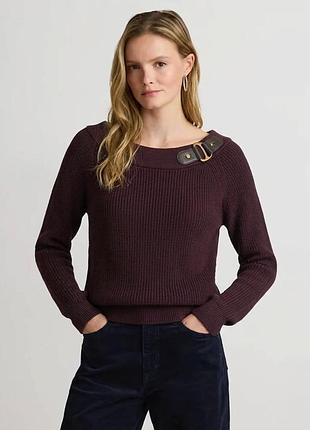 Стильний бавовняний светр lauren ralph lauren з декоративним ремінцем