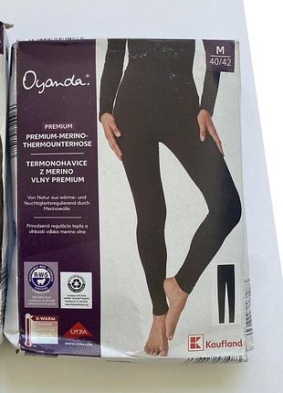 Женские термоштаны лосины oyanda premium merino шерсть мериноса черные термолеггинсы подштанники новые теплые зимние