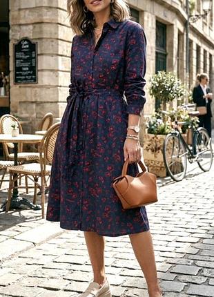 Стильное платье-рубашка cath kidston (модель inky stanley dress) с принтом собаки размер s-m