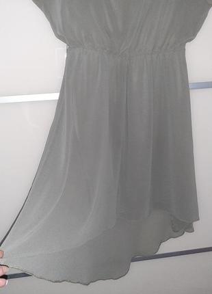Воздушное шифоновое платье со шлейфом🍀5 фото