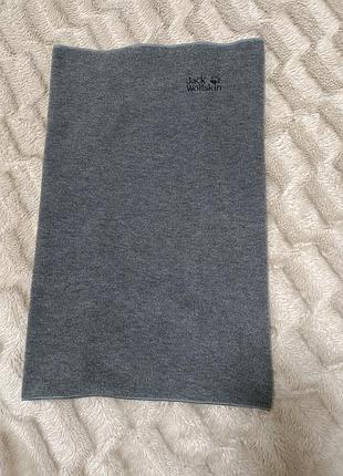 Jack wolfskin флісовий унісекс баф шарф-труба снуд  jack wolfskin real stuff loop сірого кольору р. one size