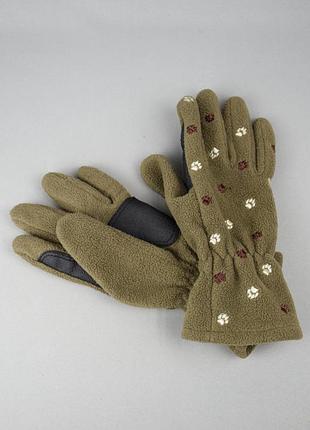 Рукавиці jack wolfskin paw gloves хакі флісові термо перчатки рукавички оригінал розмір m                           columbia mammut patagonia marmot