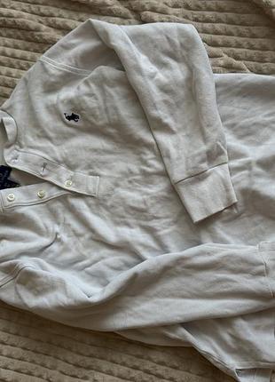 Світшот polo ralph lauren білий з ґудзиками