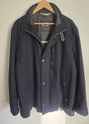 Мужское классическое шерстяное пальто-куртку бренда bugatti с мембраной gore-tex.