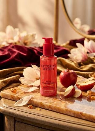 Олійка для тіла від victoria's secret apple golden amber shimmer body oil.