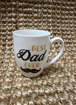 Чайна чашка керамічна «best dad ever» нова