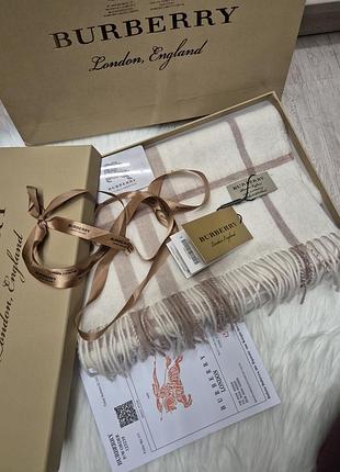 Шарф burberry 33×180 кашемір