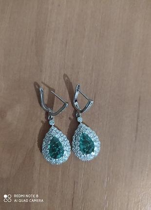 Серьги кровохранные стерлинговые серебро