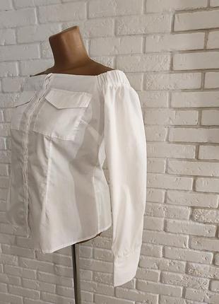 Стильная белая рубашка, asos, s-m.