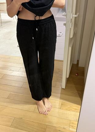 Брюки штани джоггери zara з льону