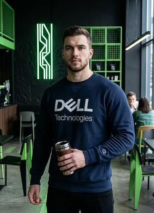🧥 світшот champion x dell technologies | оригінал | розмір l-xl (оверсайз)