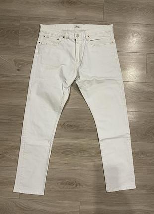 Білі джинси штани polo ralph lauren the sullivan slim (розмір 36/32)