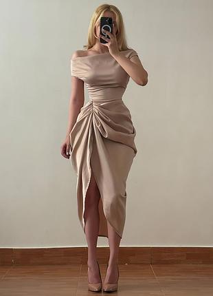 Распродажа платье prettylittlething миди драпировка