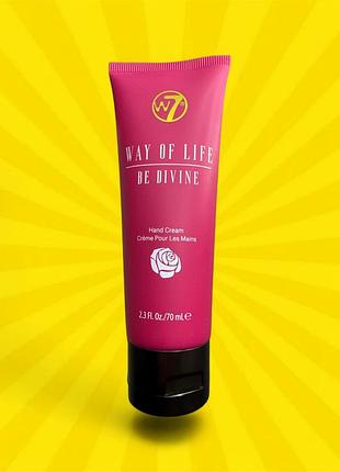 W7 way of life hand cream be divine – крем для рук "троянда та олія мигдалю"