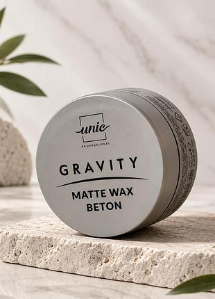 Воск матовый для волос gravity matte wax beton unic, 50 мл