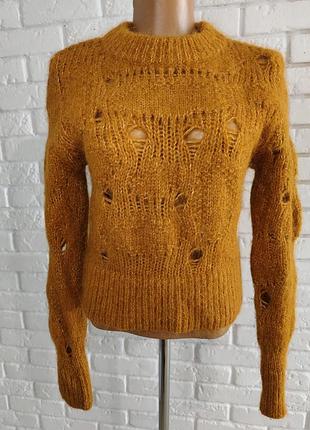 Свитер горчичного цвета, шерсть, альпака, h&amp;m, s.