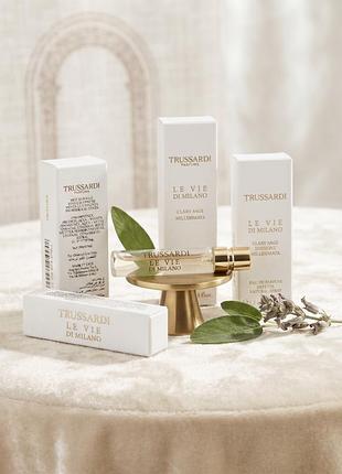 Парфюмированная вода унисекс trussardi le lie di milano clary sage edizione millesimata (парфюм/тестер/минитюра/пробник 1.2 мл)