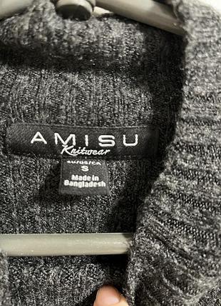 Стильний сірий светр amisu розмір s 7