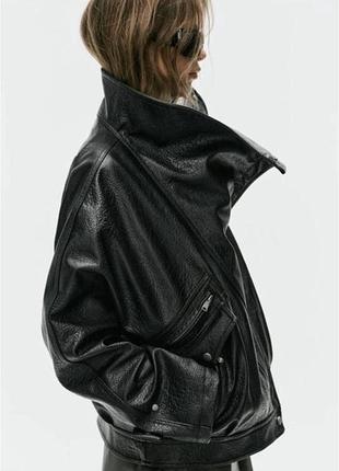 Шкіряна куртка zara 2