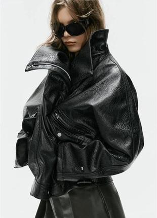 Шкіряна куртка zara 3