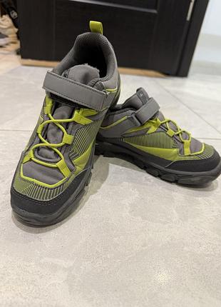 Дитячі трекінгові кросівки decathlon quechua mh120 grey/yellow