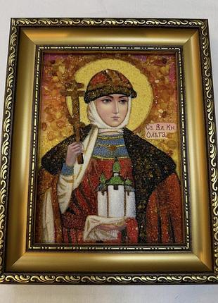 Икона в янтаре ольга святая княгиня