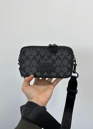 Сумка coach wyatt crossbody bag in signature canvas grey