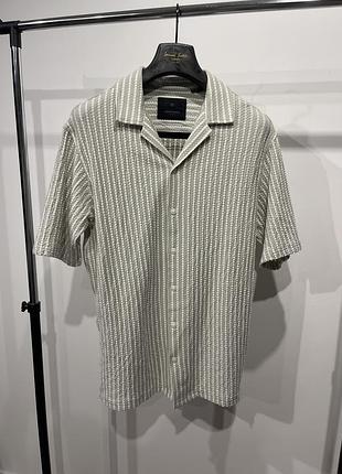 Літня фактурна сорочка на короткий рукав jack & jones premium м