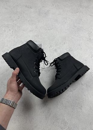 2483/ чорні замшеві теплі черевики new yorker accessories, типу timberland