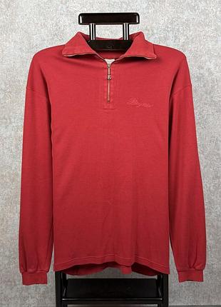 Лонгслів чоловічий bogner червоний half-zip vintage