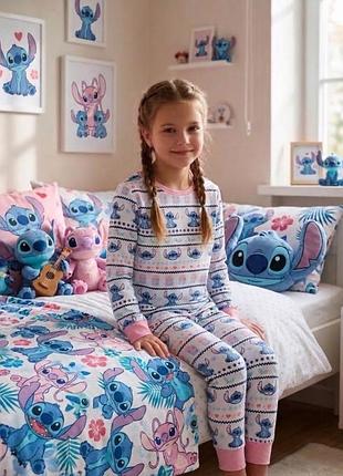 Бавовняна піжама george 11-12 років, 146-152 см стіч stitch комплект для сну і відпочинку