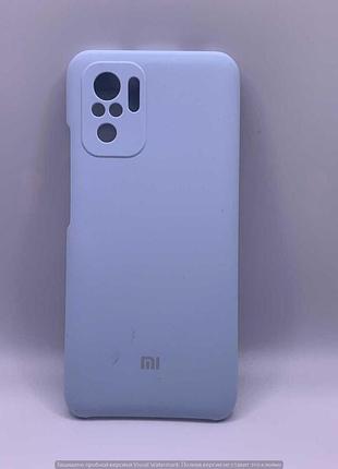 Чехол silicone cover full camera (aaa) для xiaomi redmi note 10 / note 10s (голубой / lilac blue) 48213