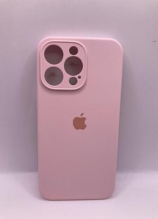 Чохол silicone case full camera protective (aa) для apple iphone 15 pro max (6.7") (рожевий/ chalk pink) 66393 66393*