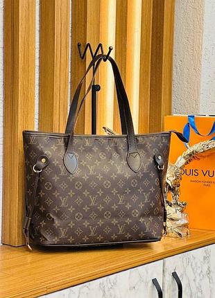 Сумка велика коричнева жіноча louis vuitton луї вітон шопер