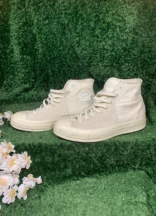 Оригінальні шкіряні кеди converse chuck 70 crafted mixed material high "egret" (172666c) розмір 41 (26 см)
