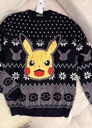 Тепла кофта з принтом pokémon розмір: 176 см.