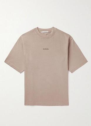 Футболка acne studios оверсайз коричнева