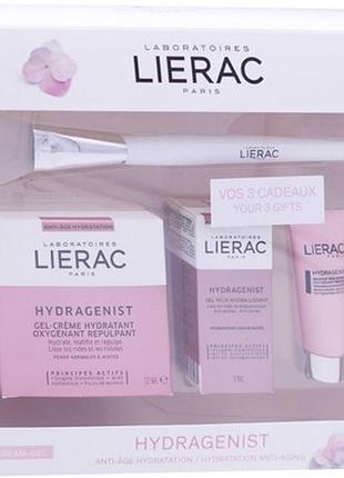 Набір зволожувальний для нормальної та комбінованої шкіри ліерак lierac hydragenist mat gel-crème