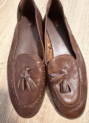 Туфлі шкіряні zara