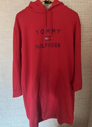 Плаття-худі tommy hilfiger червоне котонове