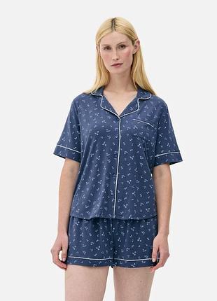 Пижама женская primark jersey boyfriend short pyjama set комплект для дома и сна синий