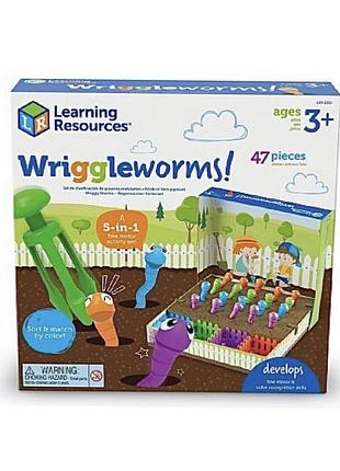 Новий у коробці ігровий набір-сортер learning resources «злови черв'ячка» (ler5552)